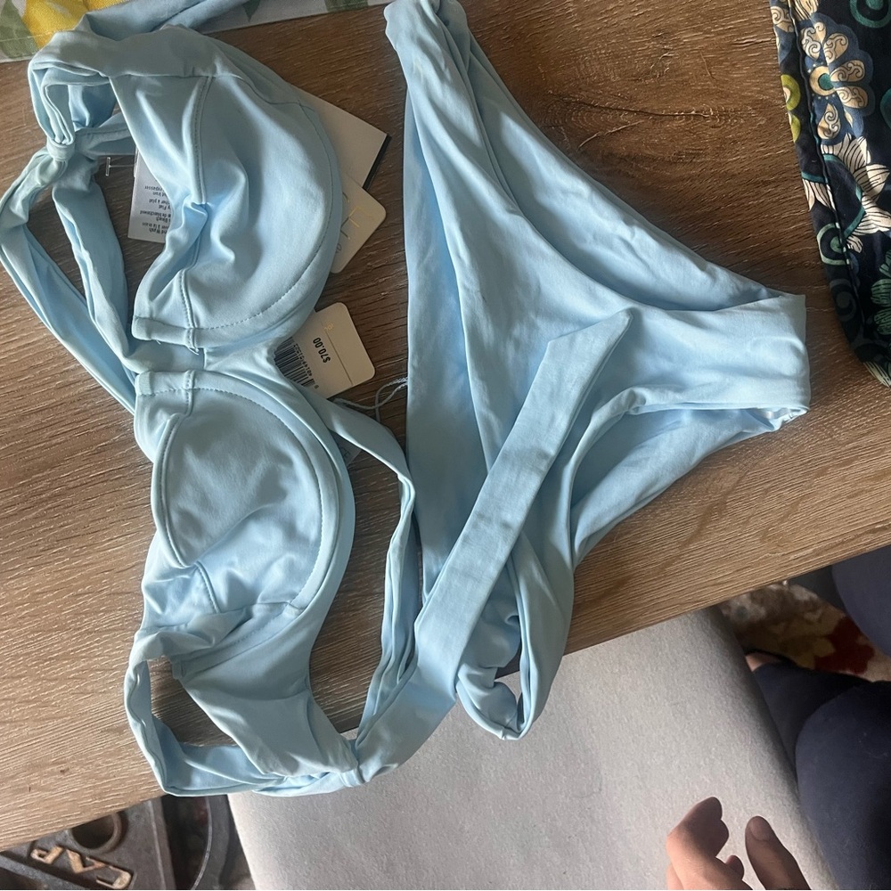 L*Space Light Blue Women's Bikini Set never worn, brand new with tags!